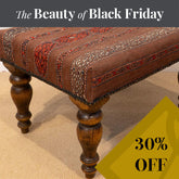 Medium Turkoman kilim covered stool - BF295620