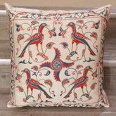 Handmade Uzbek Suzani Silk Cushion - 307746-3