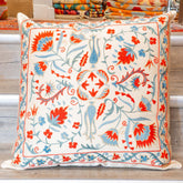 Handmade Uzbek Suzani Silk Cushion - 307746-BK