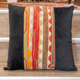 Medium contemporary classic Turkish kilim & velvet cushion - 309092-C