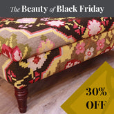 Moldavan Kilim covered ottoman - BF309324