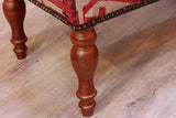 Turkish kilim covered bench stool - 309327