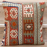 Small Handmade Turkish kilim cushion - 309674-P