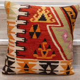 Small Handmade Turkish kilim cushion - 309674-T
