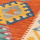 Handmade Afghan Kilim short runner - 310029