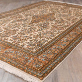 Handmade fine Kashmir silk rug - 310288