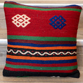 Small Handmade Turkish kilim cushion -310429