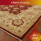 Fine handmade Afghan Ziegler square carpet - CB307658