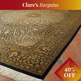 Handmade Oriental Qum silk on silk carpet - CB308693