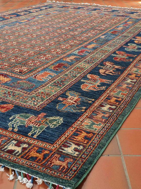 Handmade fine Persian Qum rug