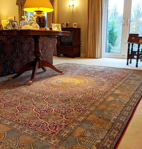 Silk rugs from Kashmir and Iran (Persia)