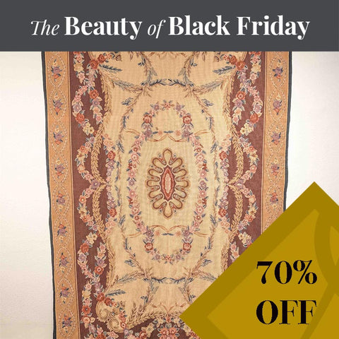 Chinese needle point flat weave rug or wallhanging - BF150507