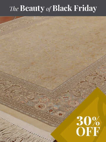 Fine part silk handmade Persian Isfahan rug - 26224510