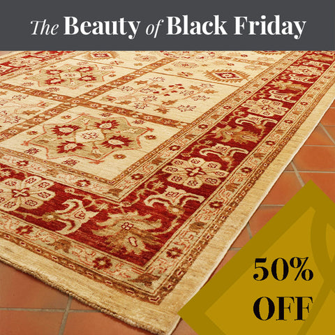 Fine handmade Afghan Ziegler wide runner - BF263194