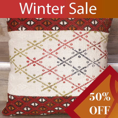 Small Handmade Turkoman kilim cushion - WS285189