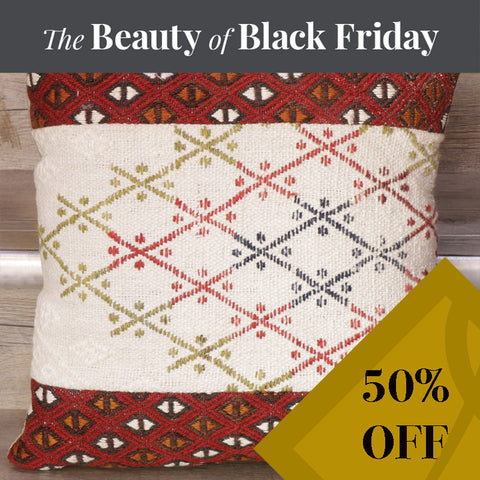 Small Handmade Turkoman kilim cushion - BF285189