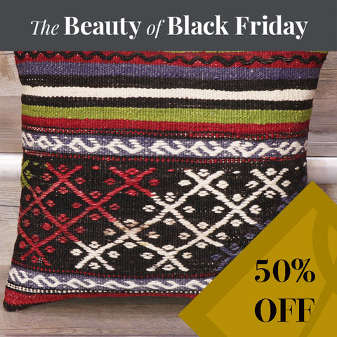 Small Handmade Turkish Kilim Cushion - BF295391