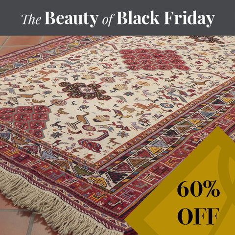 Fine handmade Persian Suzani rug - BF295587