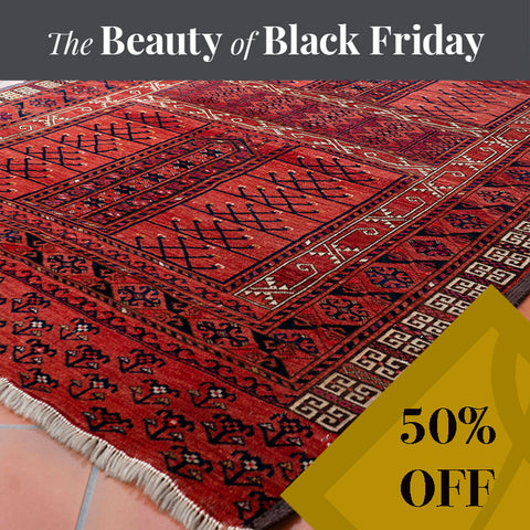 Handmade antique Turkoman Hatchlu rug - BF295619