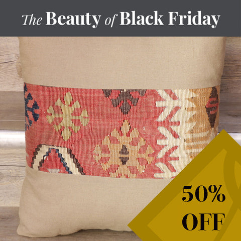 Small Handmade Turkish Kilim Cushion - BF295813