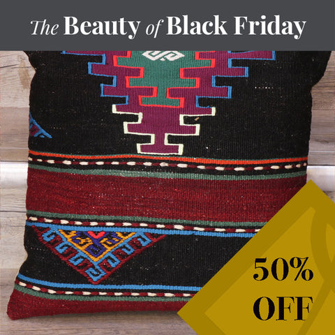 Small Handmade Turkish Kilim Cushion - BF296193