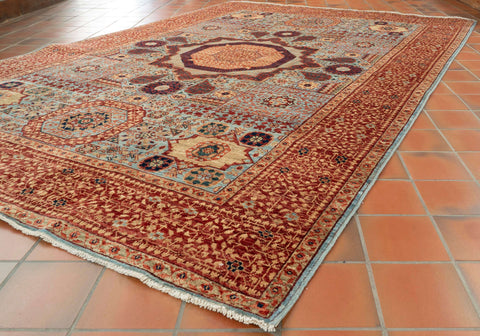 Handmade fine Afghan Mamluk rug - 306433