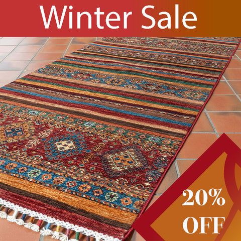 Handmade Afghan Kharjeen medium runner - WS307380