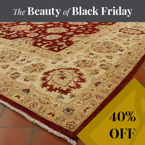 Fine handmade Afghan Ziegler square carpet - BF307658