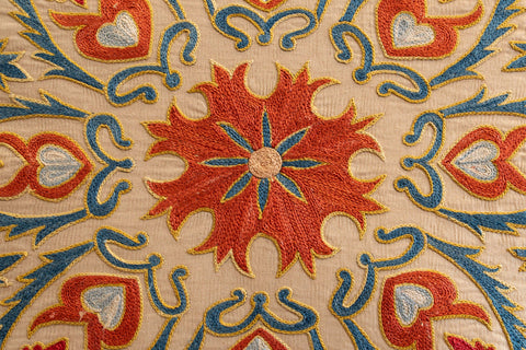 Handmade Uzbek Suzani Silk Cushion - 307746AA