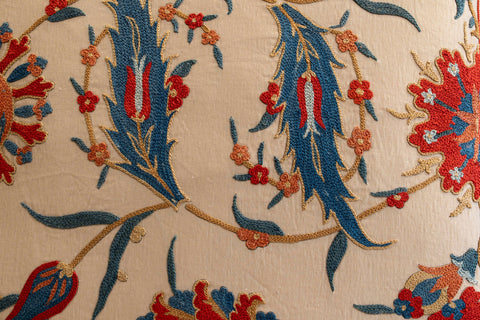 Handmade Uzbek Suzani Silk Cushion - 307746AH