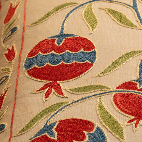 Handmade Uzbek Suzani Silk Cushion - 307746AJ
