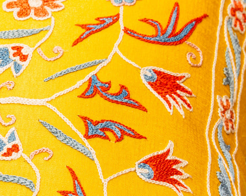 Handmade Uzbek Suzani Silk Cushion - 307746-AS