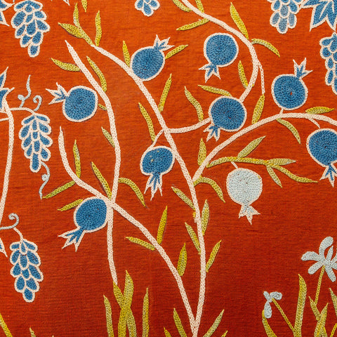 Handmade Uzbek Suzani Silk Cushion - 307746-AX