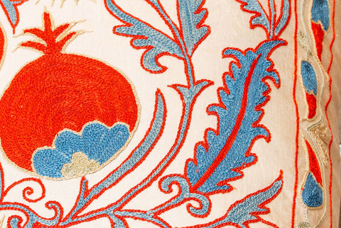 Handmade Uzbek Suzani Silk Cushion - 307746-BF