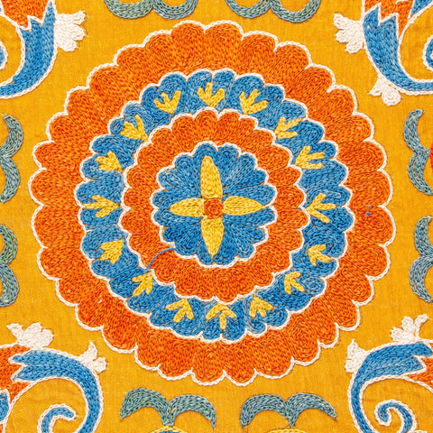 Handmade Uzbek Suzani Silk Cushion - 307746-BU