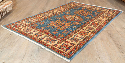 Handmade fine Afghan Kazak Rug - 307804