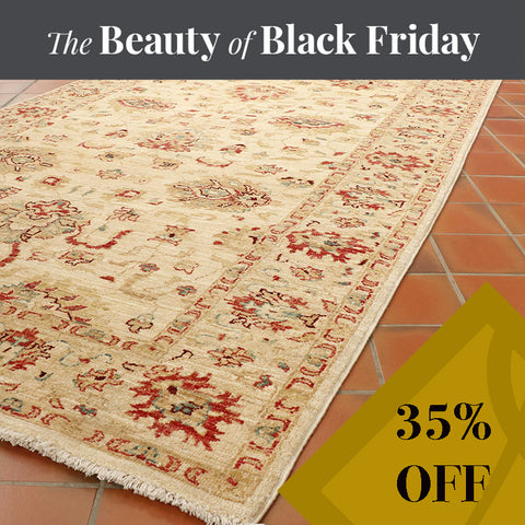 Fine handmade Afghan Ziegler wide runner - BF307924