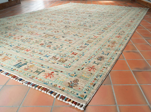 Handmade fine Afghan Samarkand carpet - 308230
