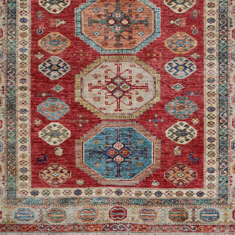 Handmade extra fine Afghan Kazak rug - ENR308261