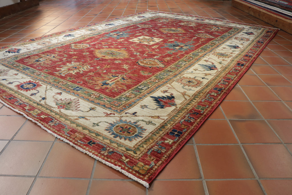 Handmade extra fine Afghan Kazak rug - 308265