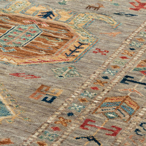 Handmade extra fine Afghan Kazak runner - 308282
