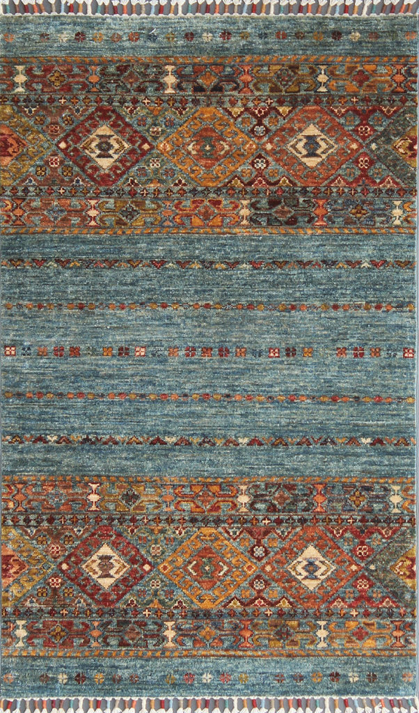 Handmade fine Afghan Samarkand rug - ENR308289