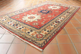 Handmade Afghan Kazak rug - 308415