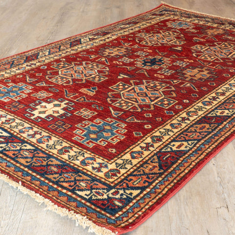 Handmade fine Afghan Kazak rug - 308509