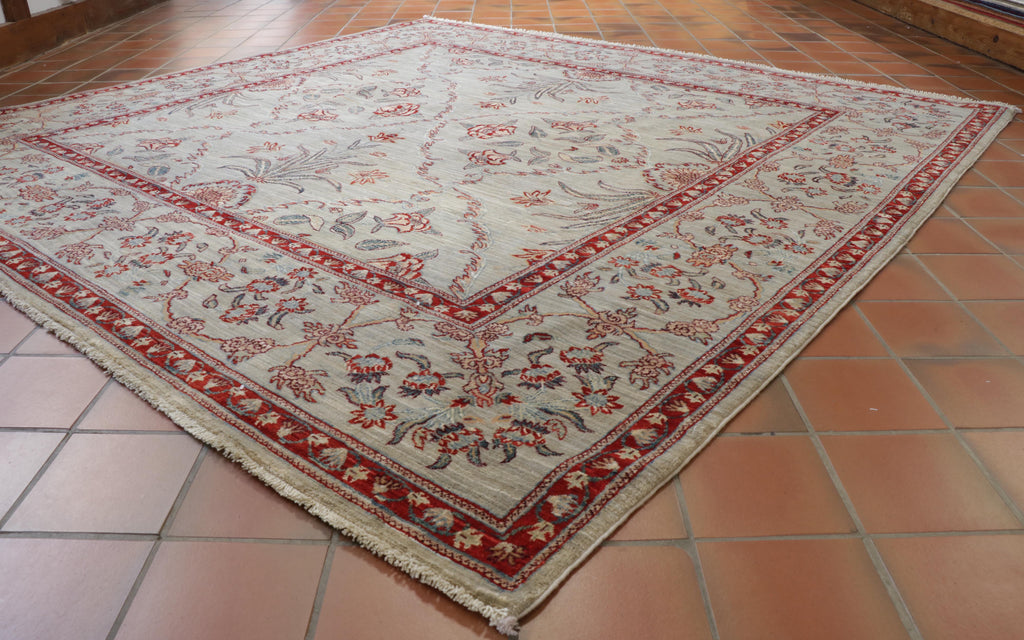 Handmade extra fine Afghan Aryana square rug - 308539
