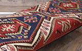 long Turkish kilim covered bench stool - 308980