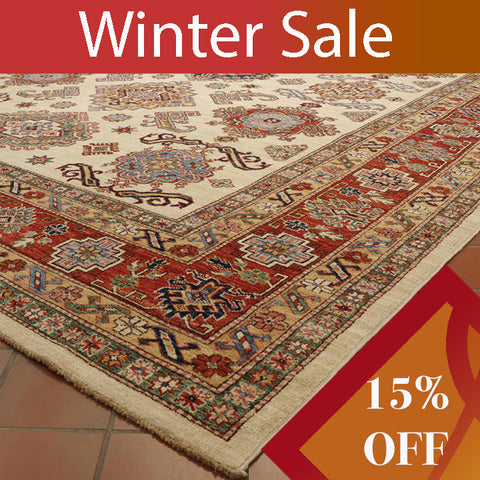 Handmade fine Afghan Kazak carpet - WS308991
