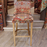 Turkish kilim covered bar stool - 309074