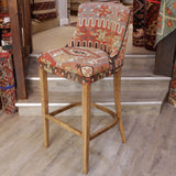 Turkish kilim covered bar stool - 309074