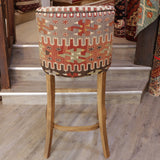 Turkish kilim covered bar stool - 309074